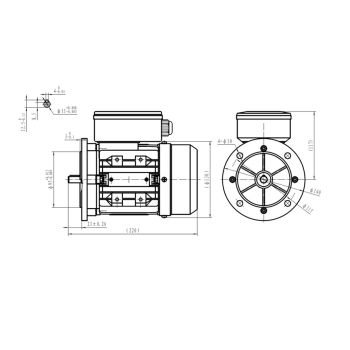 Silnik elektryczny jednofazowy 0,12kW 1400 obr/min. 63B5